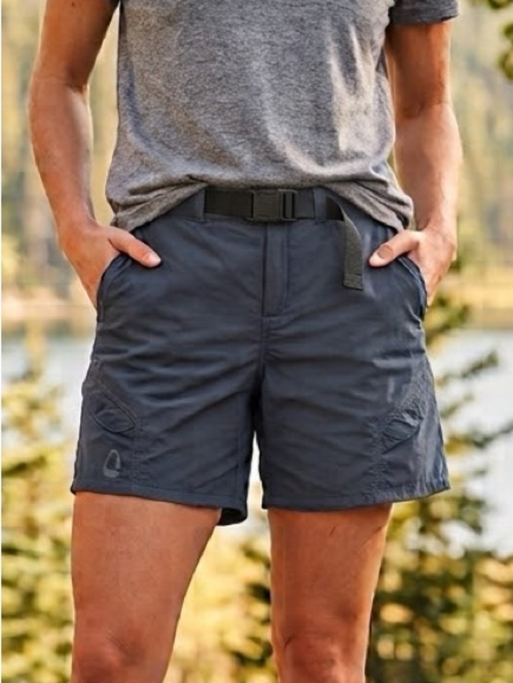 Vintage Sierra Design Blue 5.5” Hiking Shorts - 6, made in Canada 🇨🇦